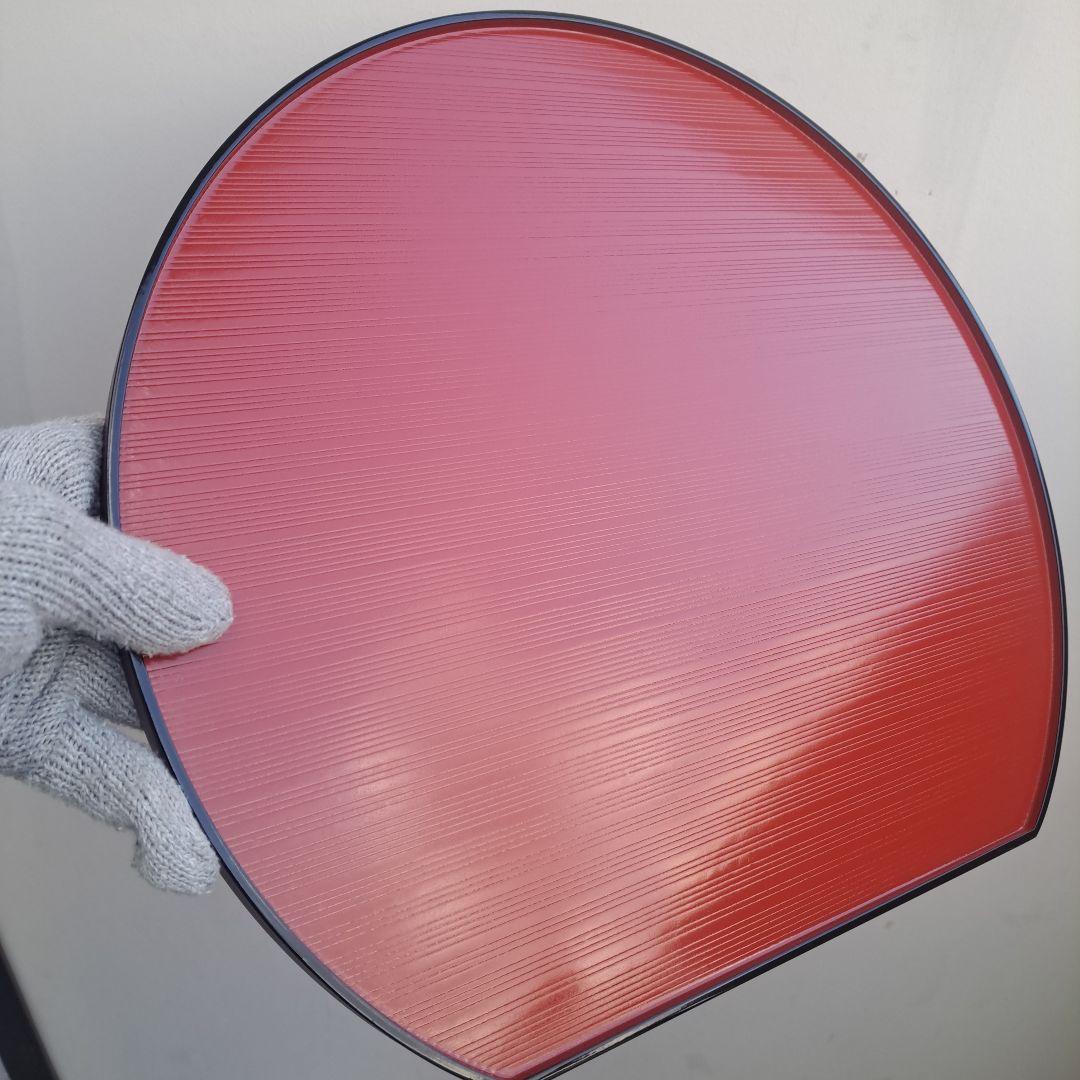 【越前漆器　尺3サイズ　 両面半月膳×6客】天然木製　長期保管品