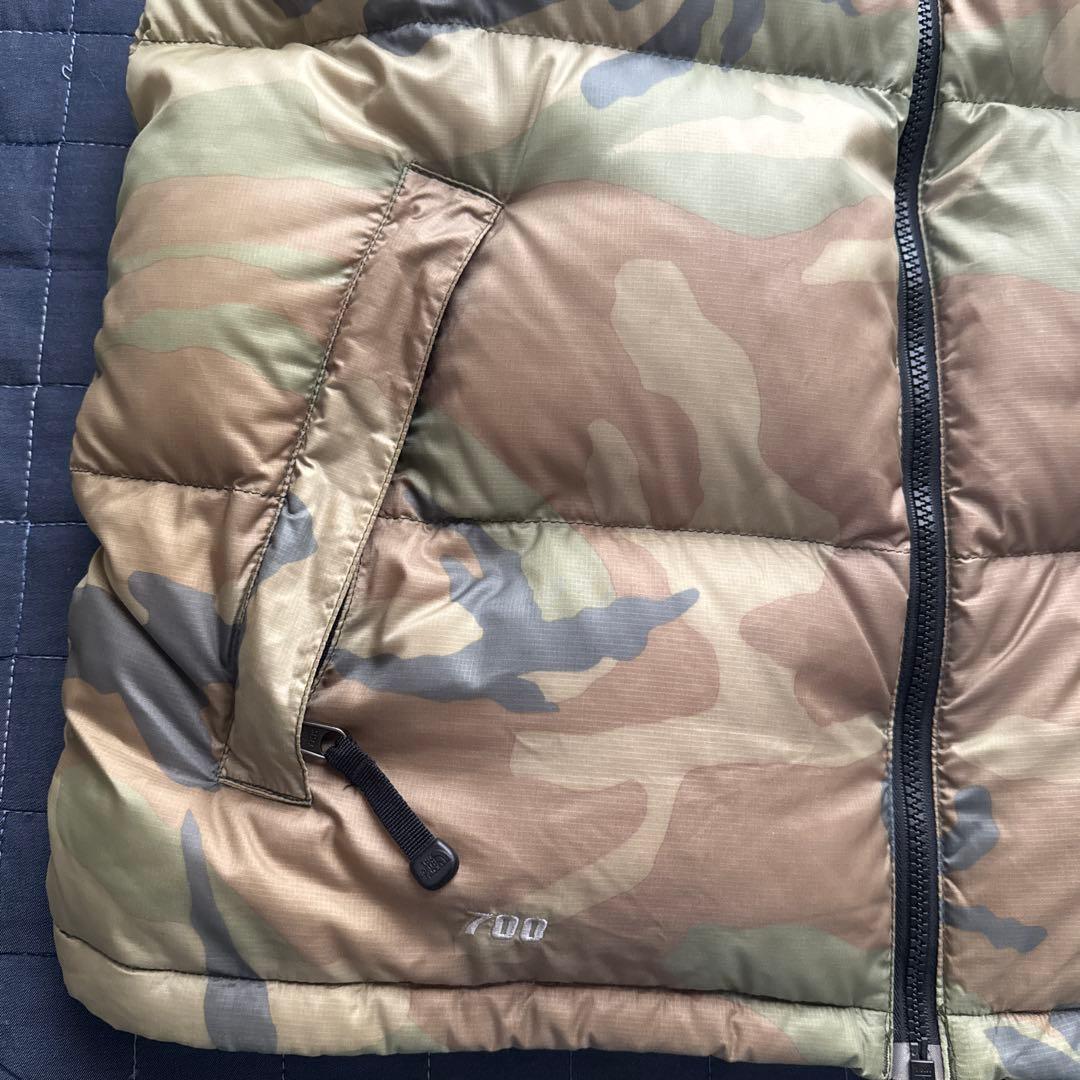 THE NORTH FACE カモフラージュ ダウンベスト サイズM/M
