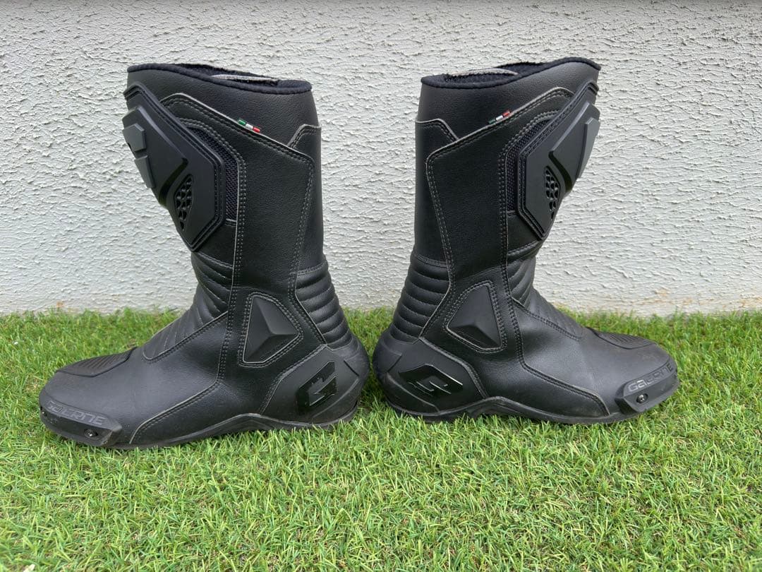 ガエルネ　G-RT 26CM バイクブーツ 黒 合成皮革 プロテクション付き