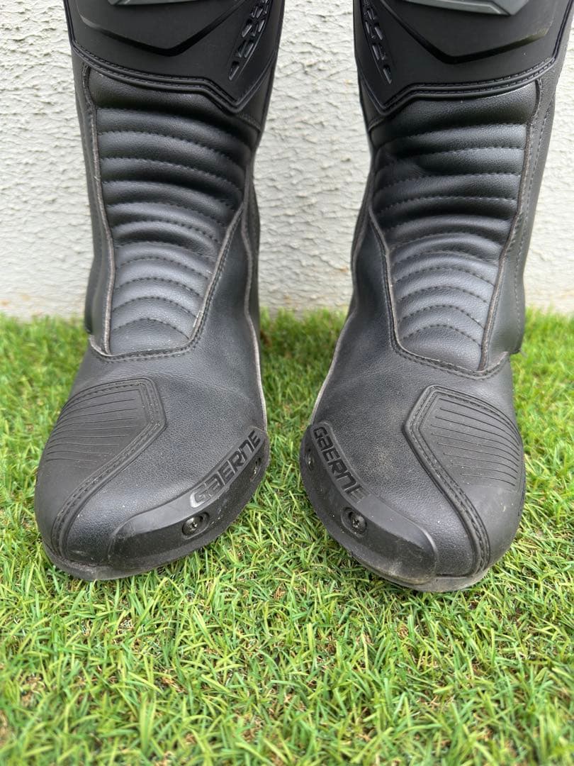 ガエルネ　G-RT 26CM バイクブーツ 黒 合成皮革 プロテクション付き