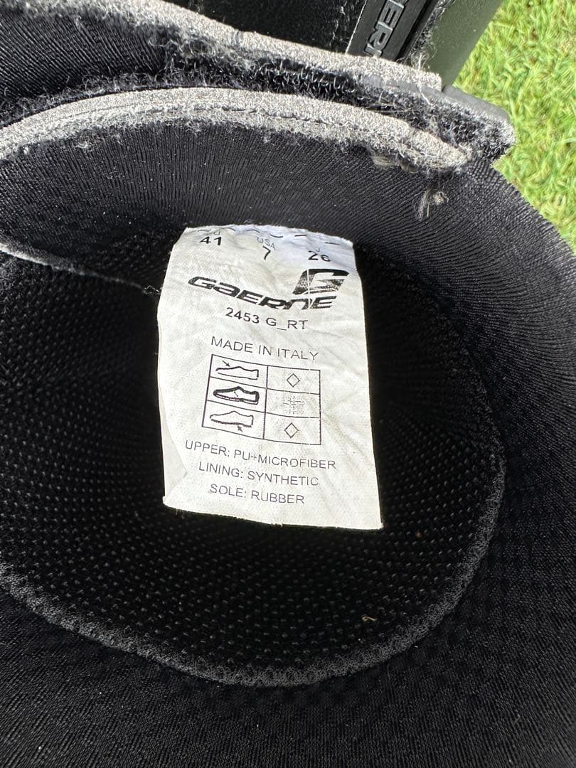 ガエルネ　G-RT 26CM バイクブーツ 黒 合成皮革 プロテクション付き