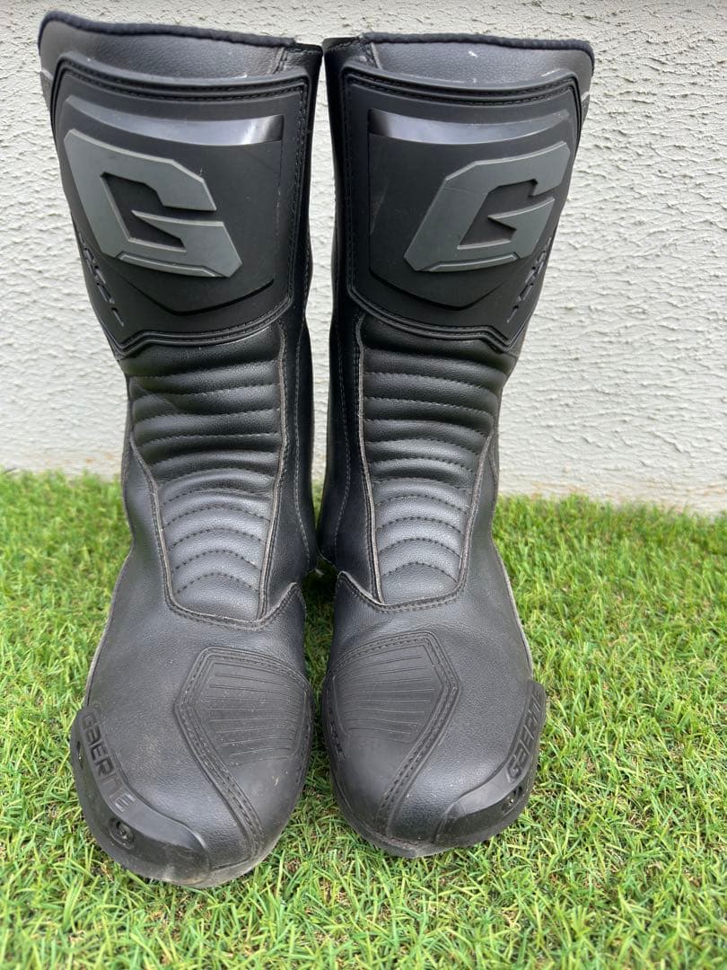 ガエルネ　G-RT 26CM バイクブーツ 黒 合成皮革 プロテクション付き