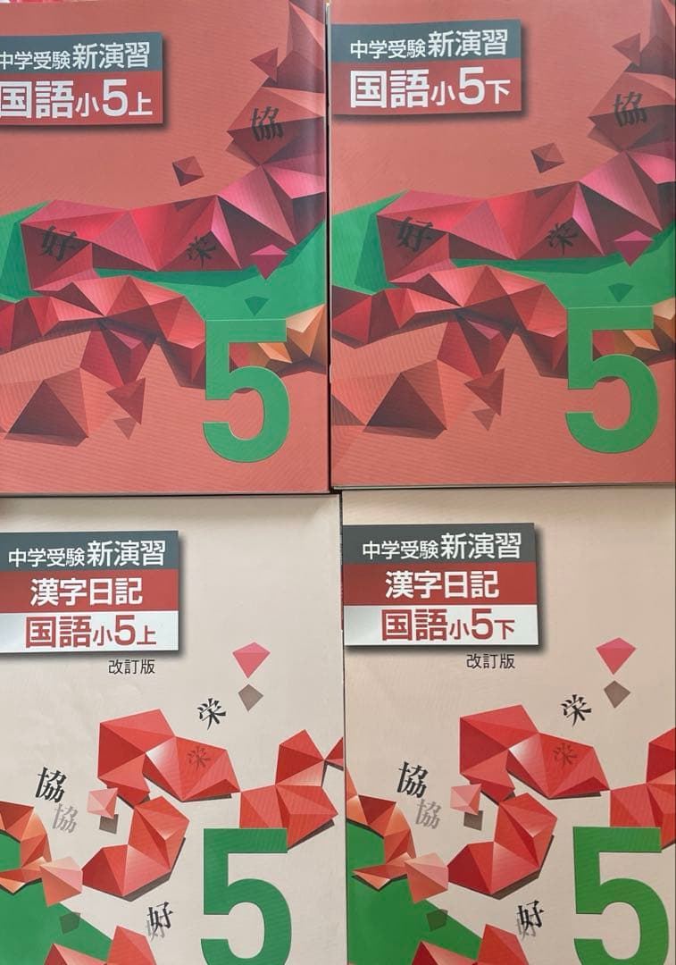 中学受験新演習 漢字日記 上下 国語小5上 下