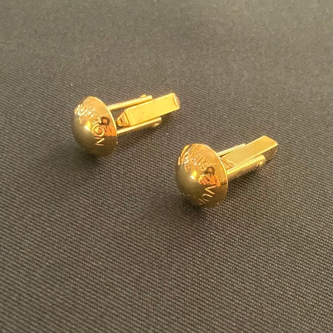 最終値下げLOUIS VUITTON ゴールドカフリンクス ケース付き　ヴィトン