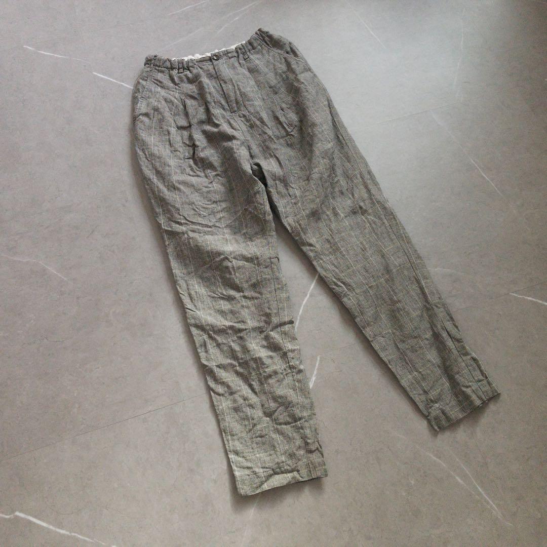 ゴーシュ リネンパンツ サイズ2 グレンチェック