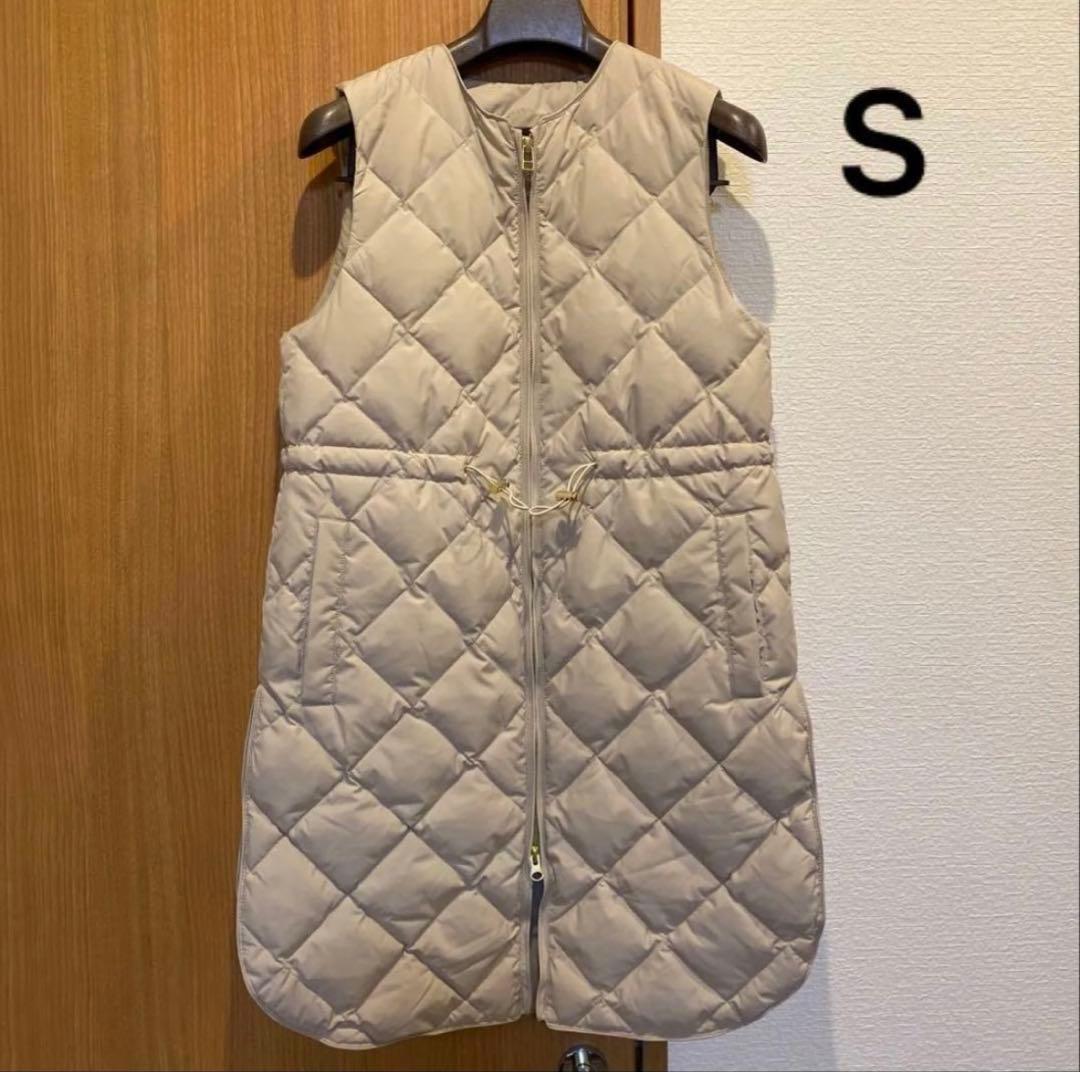 新品 未使用 UNFILO×TAION キルティングダウンジレ ベージュ S