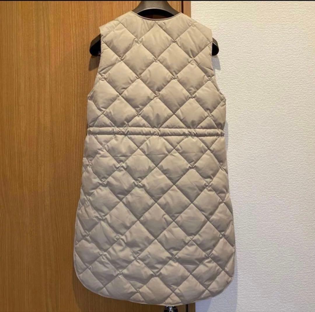 新品 未使用 UNFILO×TAION キルティングダウンジレ ベージュ S