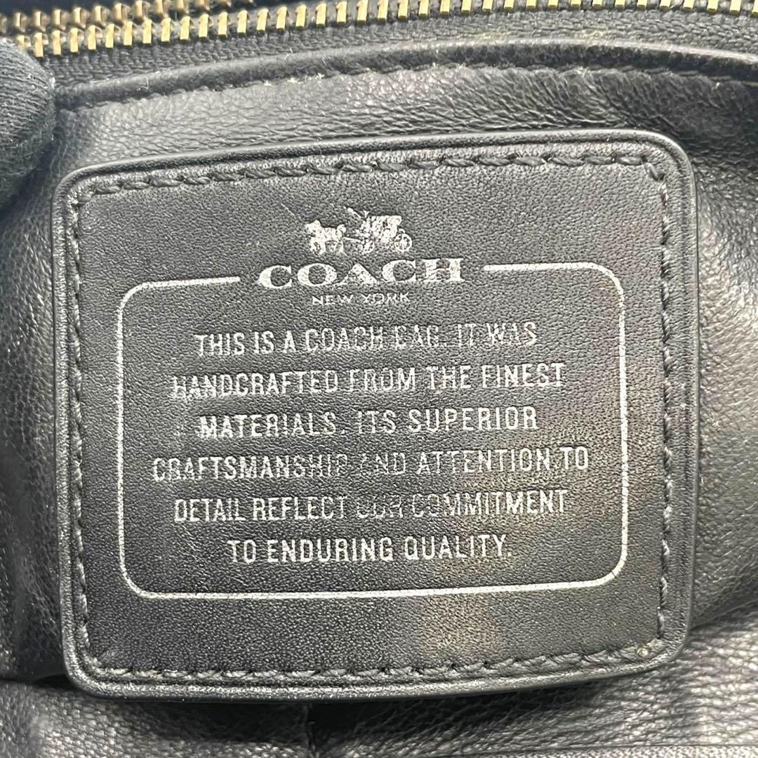 良品 コーチ 2way ショルダーバッグ ドリフター ターンロック レザー 黒