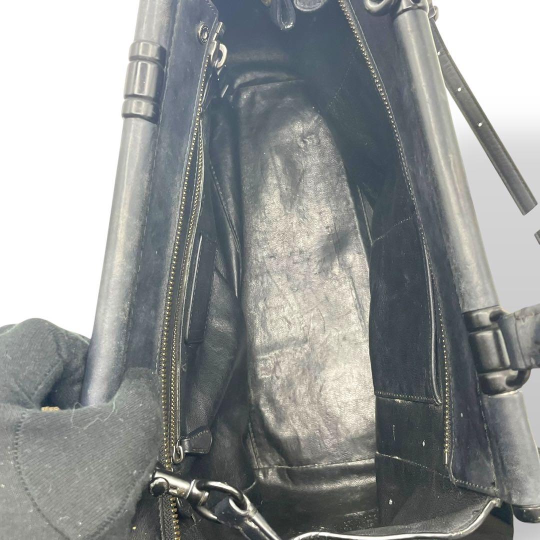 良品 コーチ 2way ショルダーバッグ ドリフター ターンロック レザー 黒