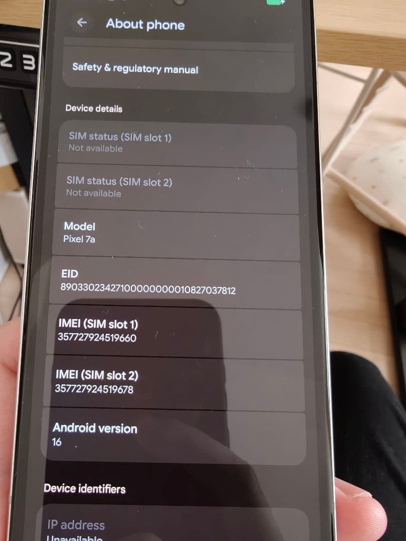 Google Pixel7a（色:スノー,128GB、SIMフリー）