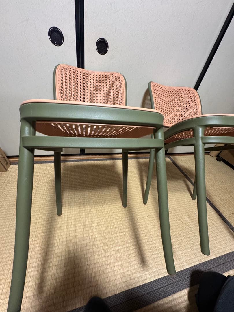 2脚セット　東谷 TOE-129 チェア　ダイニングチェア　スタッキングチェア