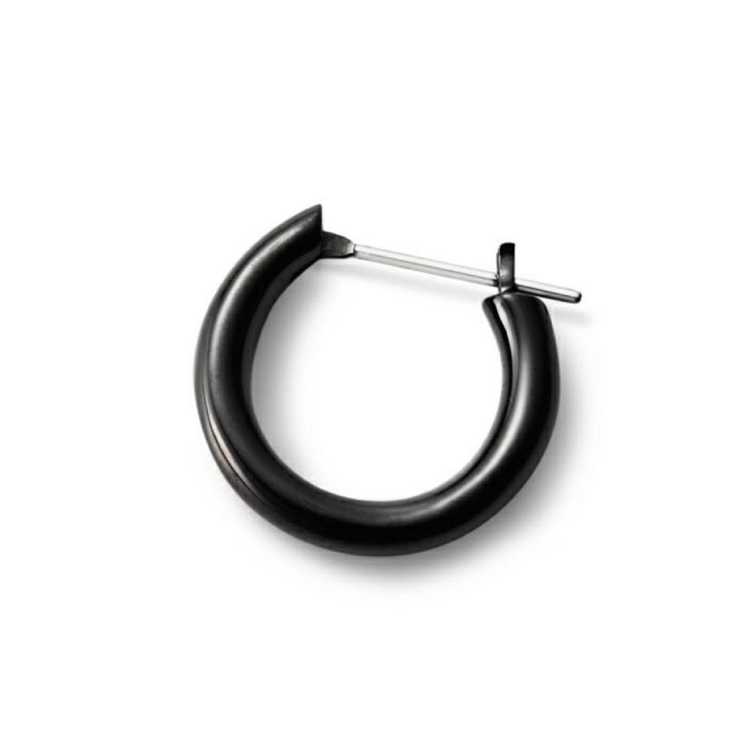 GARNI ブラック フープピアス 片耳用　エターナルピアス L