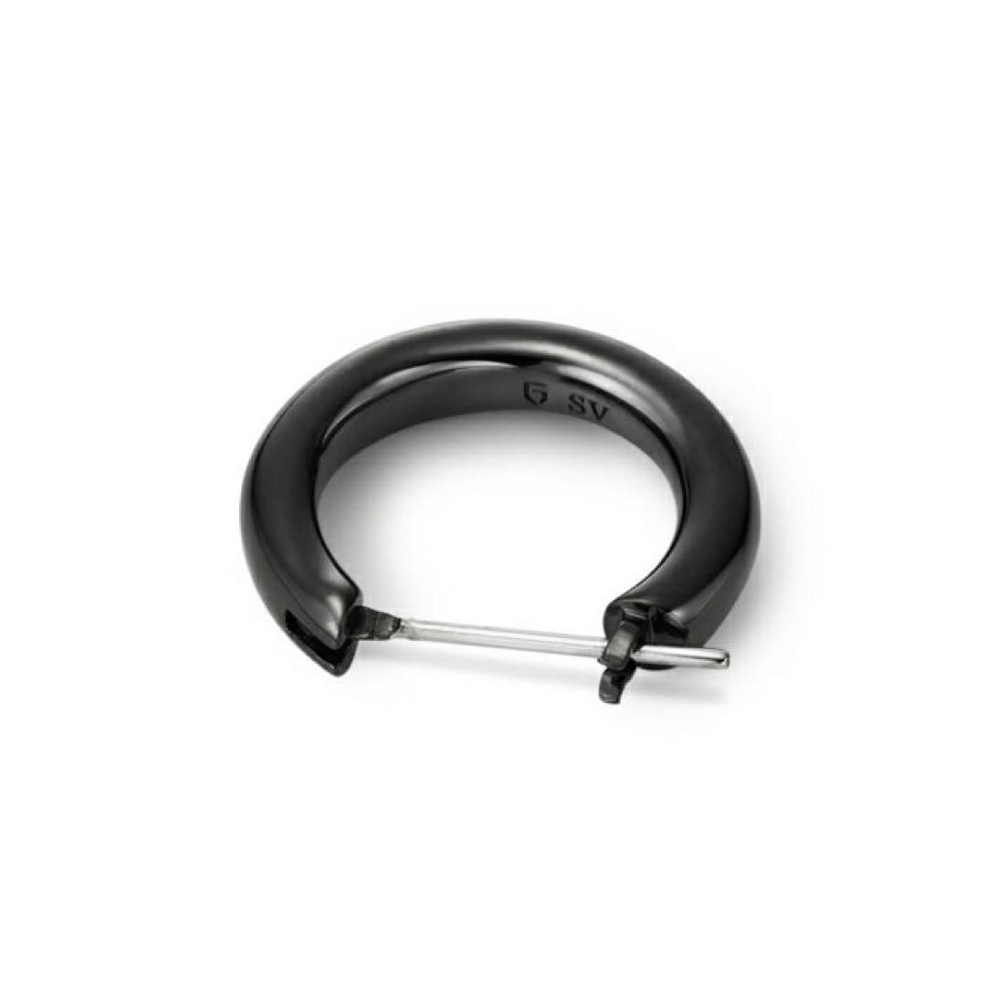 GARNI ブラック フープピアス 片耳用　エターナルピアス L