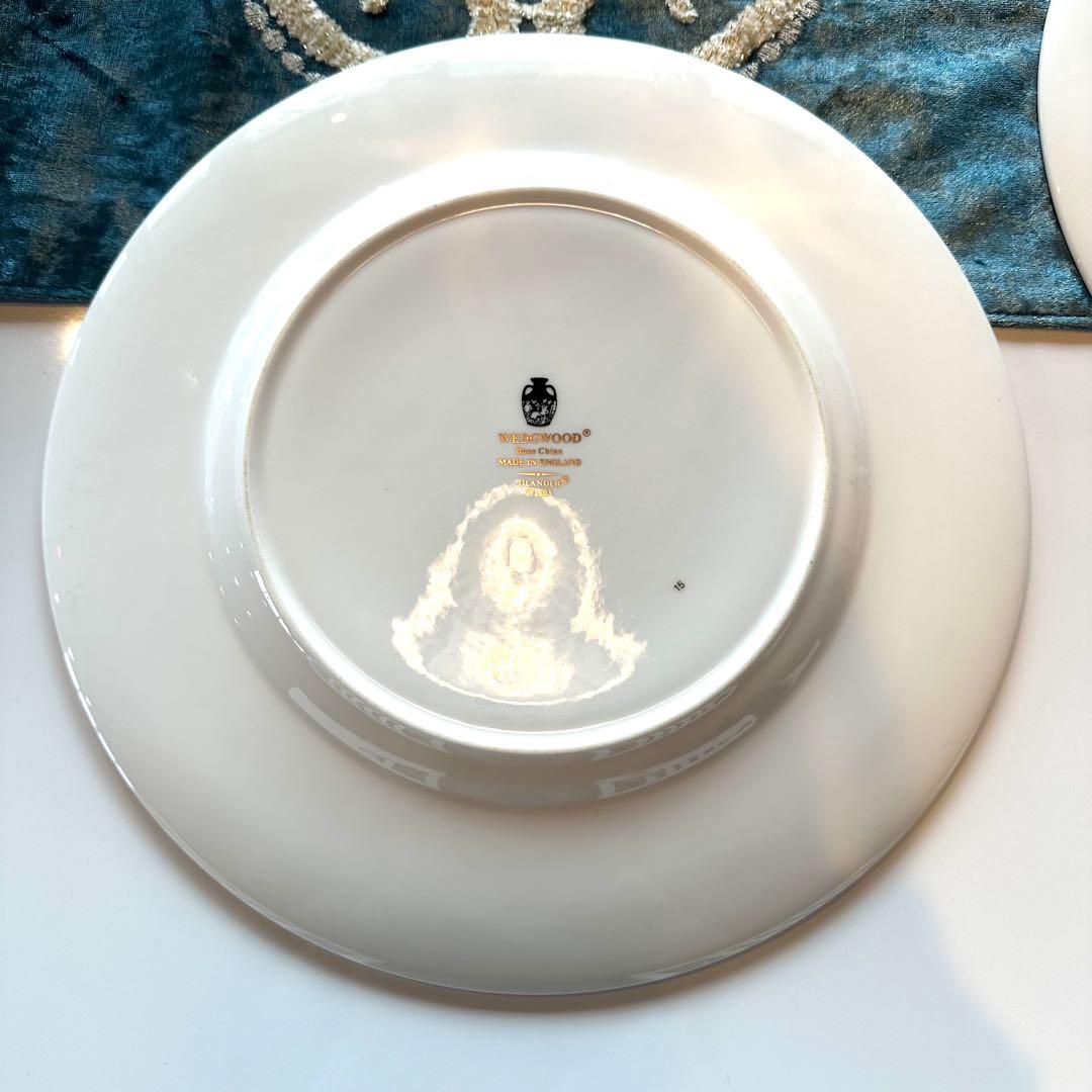 ウェッジウッドユーランダー パウダーターコイズディナー皿27cm磁器2枚セット