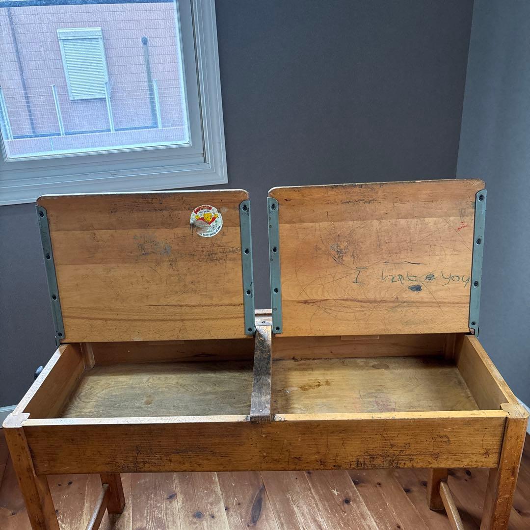 アンティーク　レア！　雰囲気あるスクールデスク　机