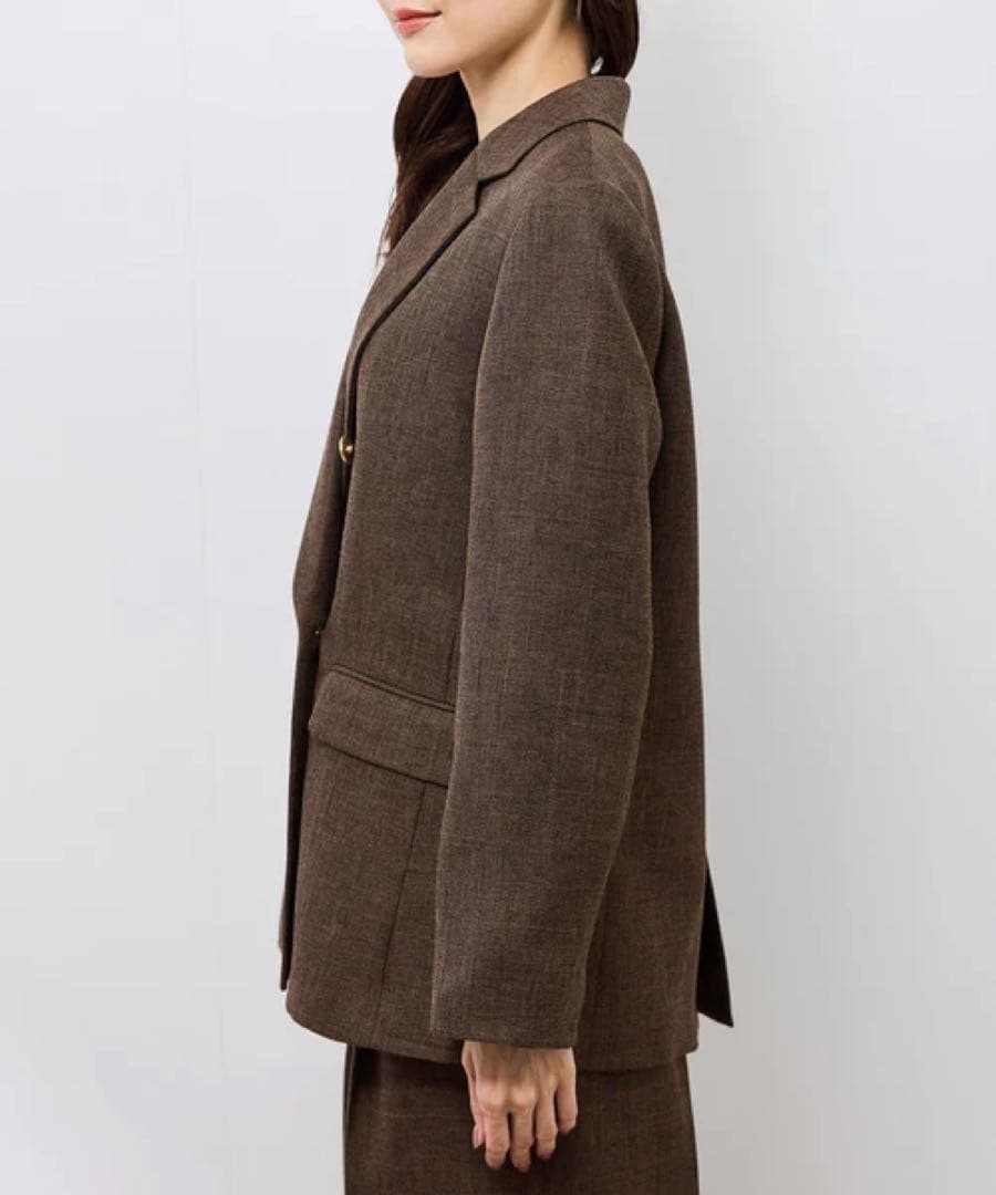 スリートーンツイードジャケット　ブラウン　Mサイズ