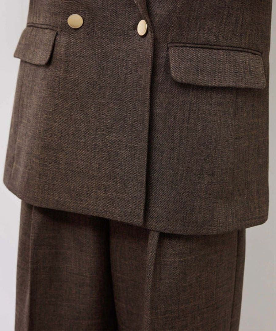 スリートーンツイードジャケット　ブラウン　Mサイズ