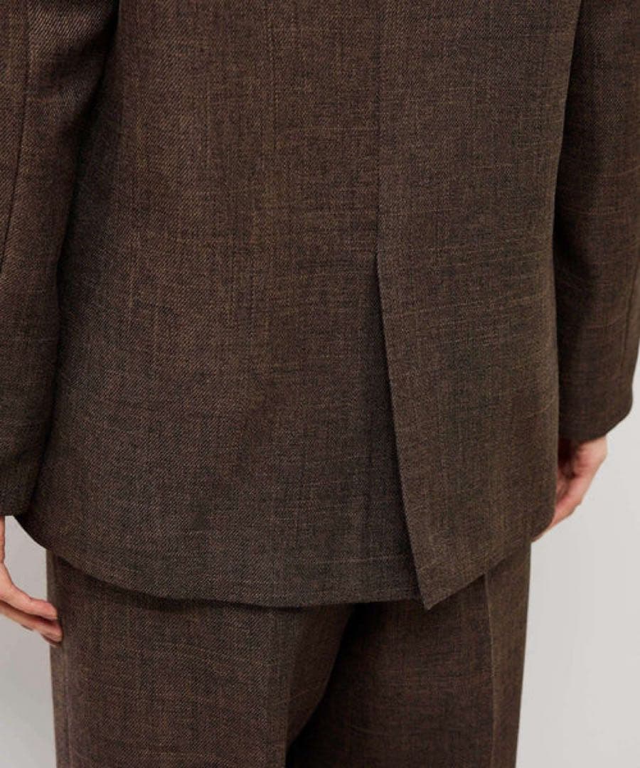 スリートーンツイードジャケット　ブラウン　Mサイズ