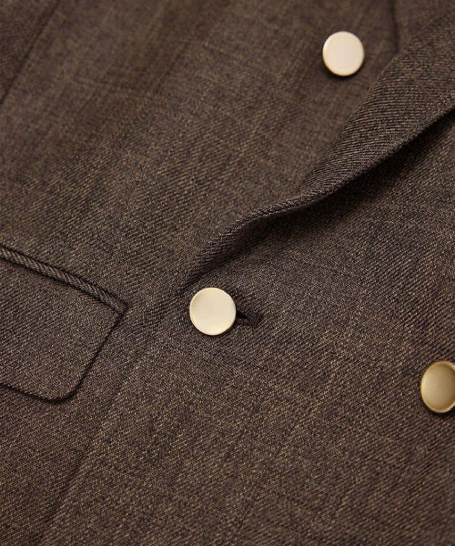 スリートーンツイードジャケット　ブラウン　Mサイズ