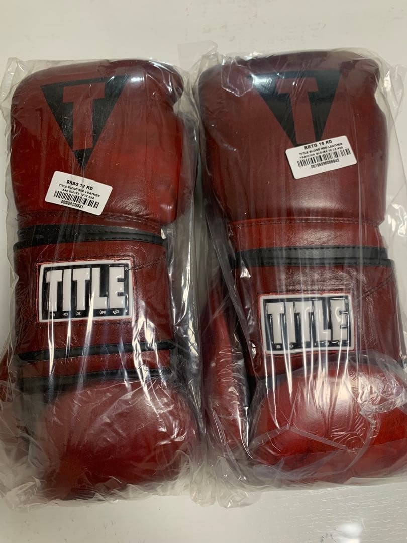 新品未使用 TITLE ボクシンググローブ 赤　12オンズ