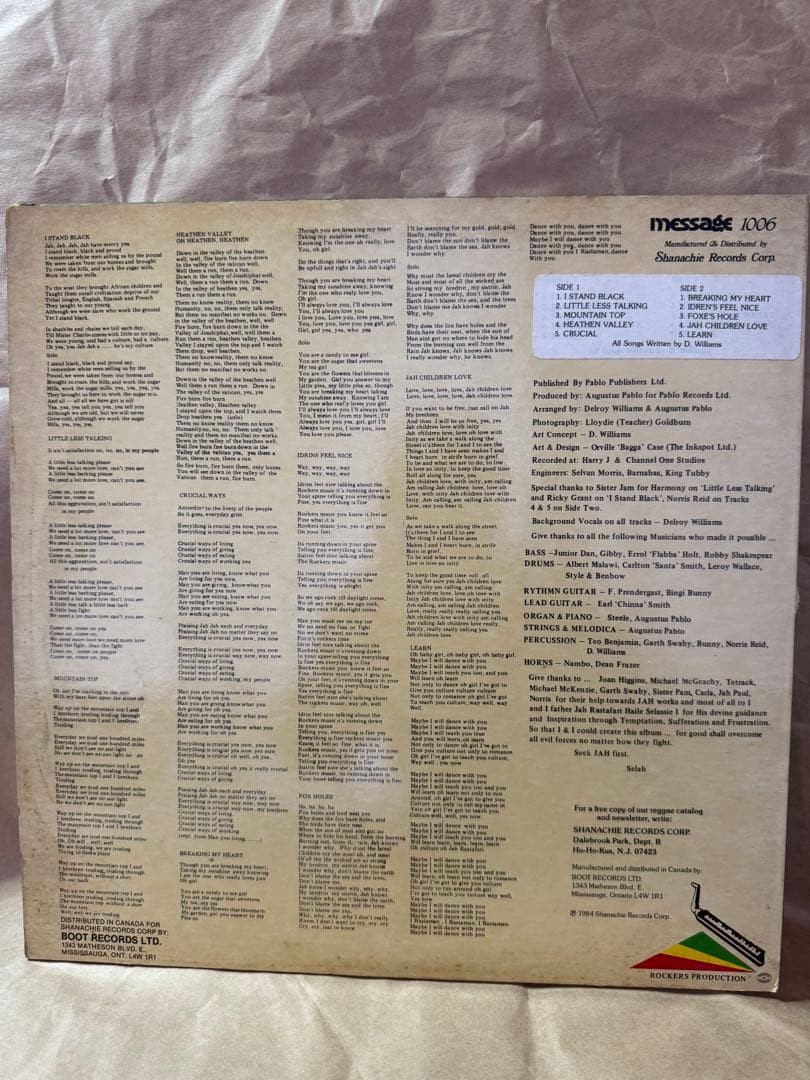 洋楽 Delroy Williams / I Stand Black(Rockers)