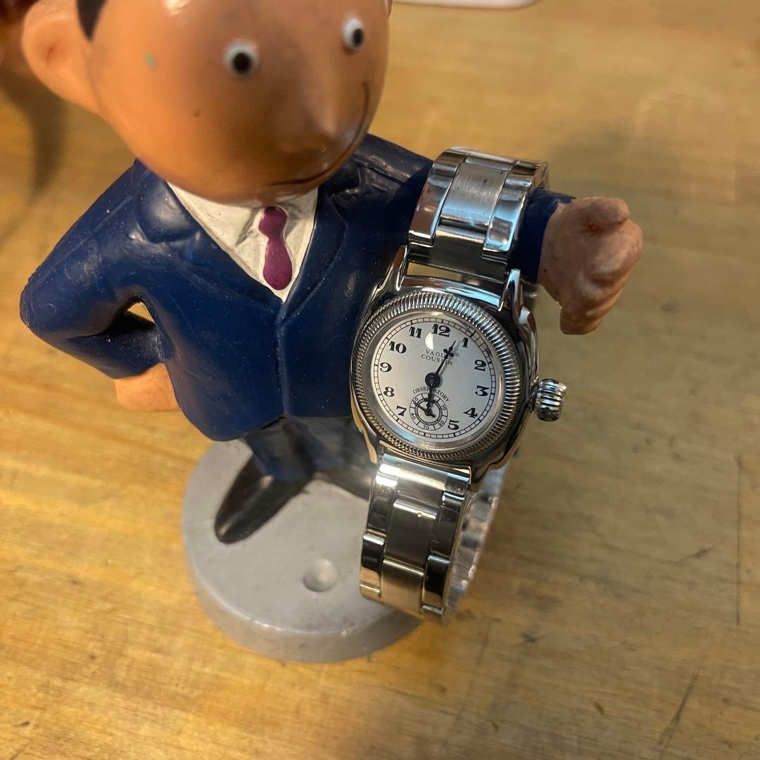 ヴァーグ ウォッチ coussin レザーmotoコラボ 希少文字盤 レディス