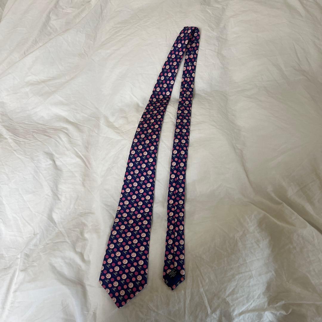 CHANEL シルク ドット柄 ネクタイ