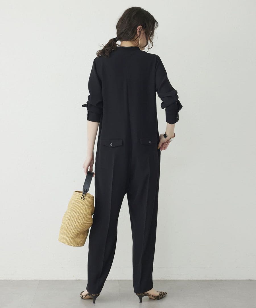 【美品】Whim Gazette ウィムガゼット　長袖 オールインワン　ブラック