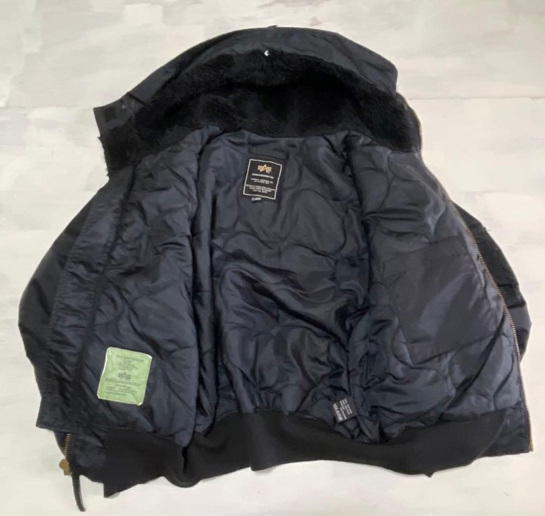 レア alpha CWU45/P(N) ボンバージャケット　肉厚 オールブラック