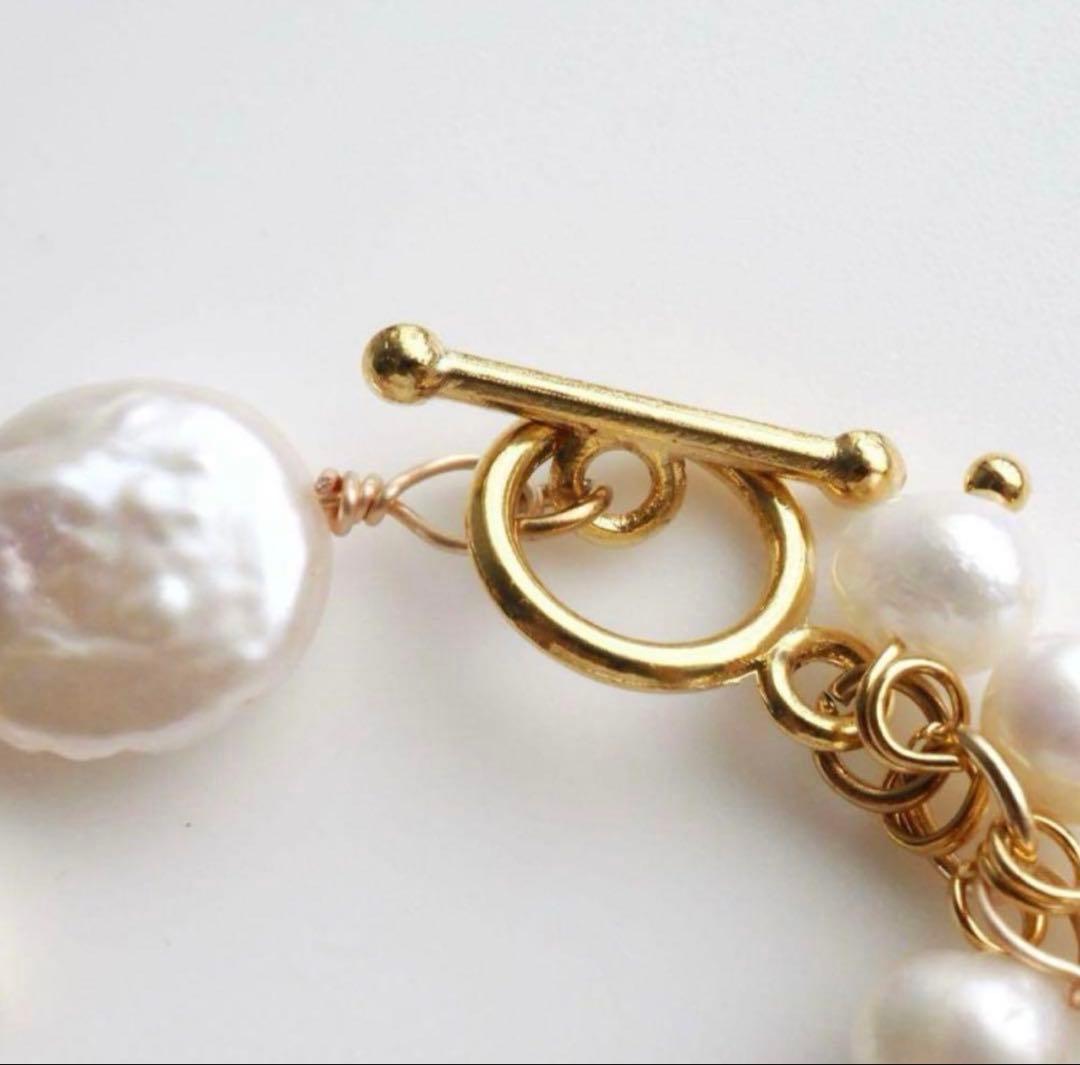 【Ruby】天然ケシパールのマンテルブレスレット