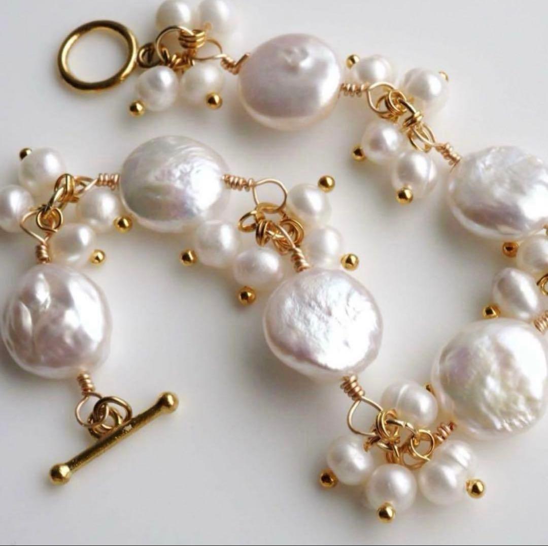 【Ruby】天然ケシパールのマンテルブレスレット