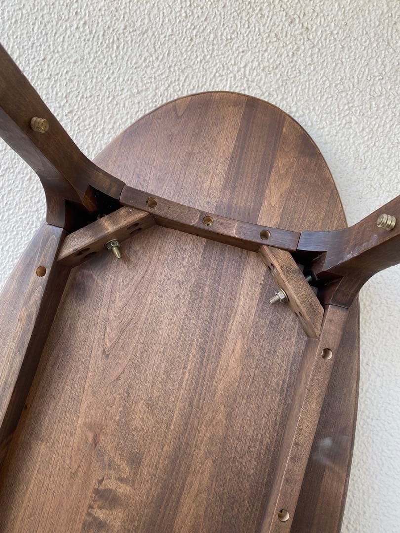 カフェ風 ローテーブル 北欧スタイル 楕円形 オーバル 中棚付 センターテーブル