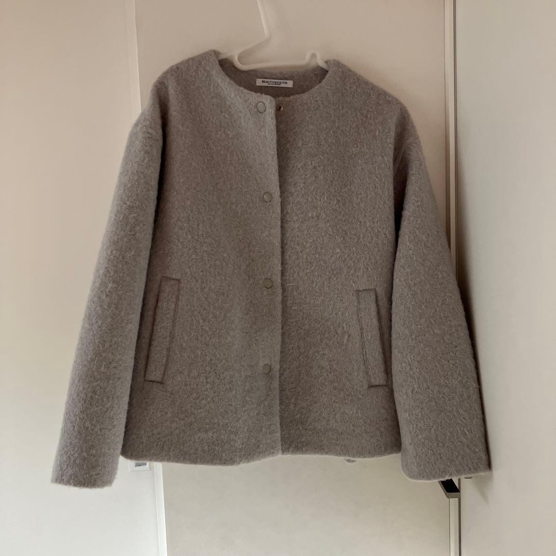 ブークレ ノーカラーブルゾン　BEAUTY&YOUTH ユナイテッドアローズ