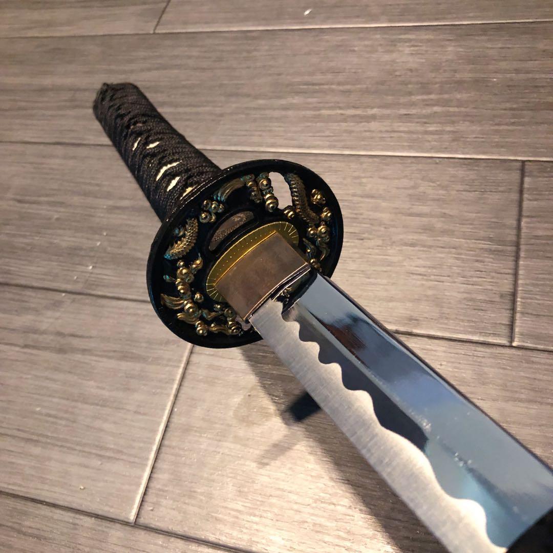 高級模造刀　太刀　本研波刃　合金　居合刀