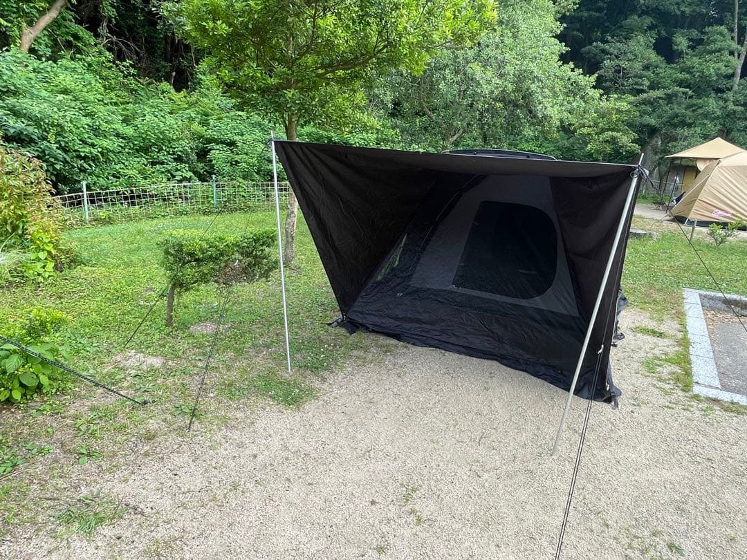 ユウカズロウテント　ブラック　グランドシート付 エンドレスベース　タンスのゲン