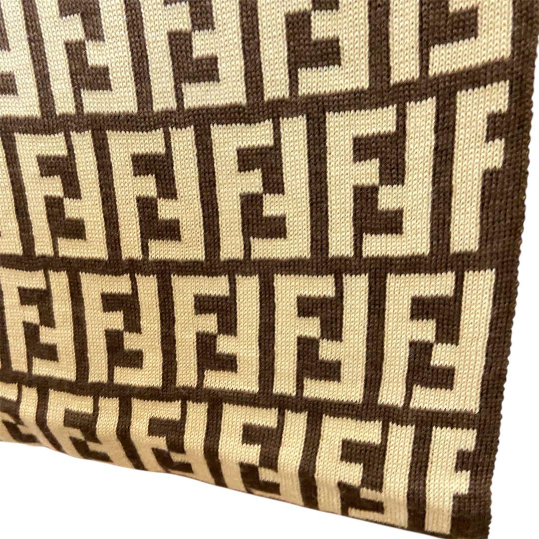 ✨ヴィンテージ美品✨FENDI ストール　ズッカ柄　ブラウン