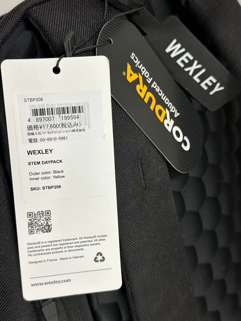 バッグ WEXLEY STEM BACKPACK FULL CORDURA BLACK