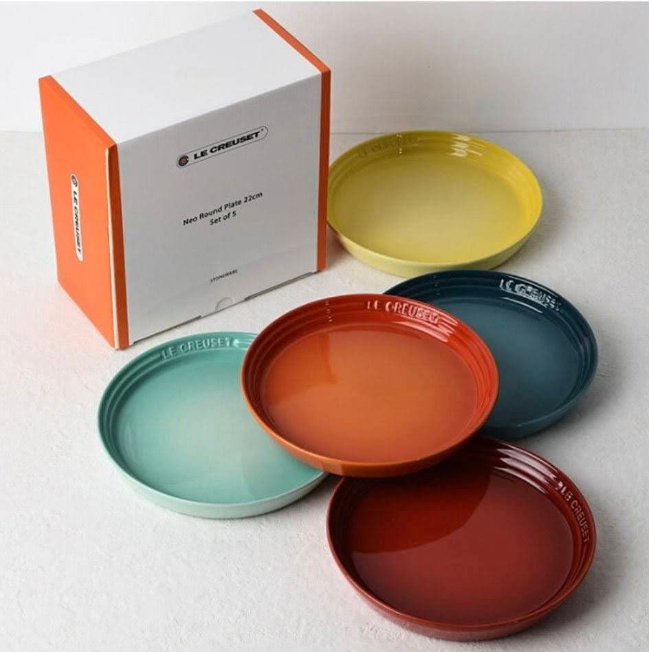 【未使用】LE CREUSET Neo Round Plate set of 5