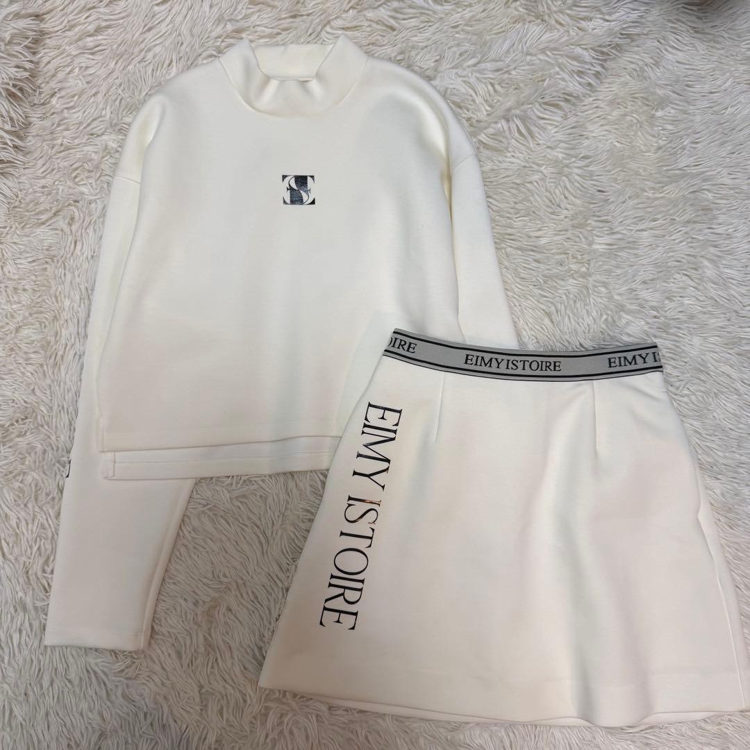 新品未使用　エイミーゴルフ　ロゴカットセットアップ　白