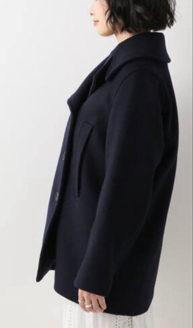 IENA イエナ　ウールピーコート　ネイビー　38