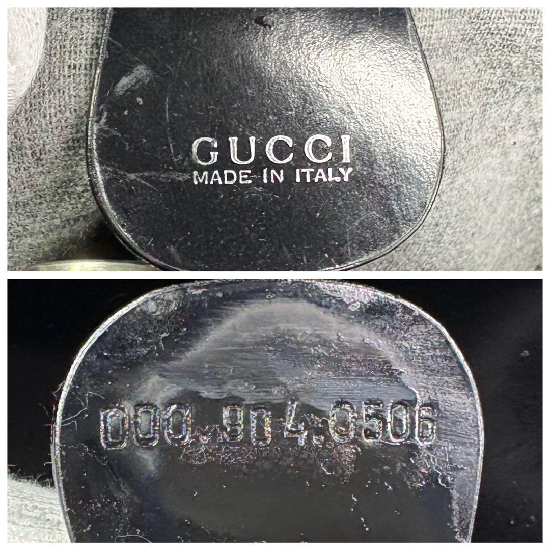 極美品　GUCCI グッチ パテントレザー ワンショルダーブラック　リペア済み