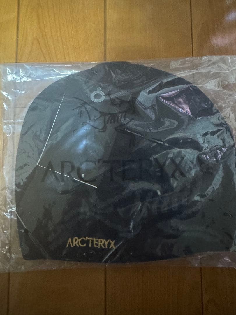 ARC'TERYX ブラック ニット帽 スケルトンロゴ