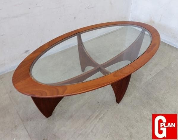 希少■G-PLANイギリスヴィンテージ■コーヒーテーブル■チーク材■レッドラベル