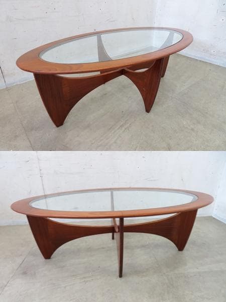 希少■G-PLANイギリスヴィンテージ■コーヒーテーブル■チーク材■レッドラベル