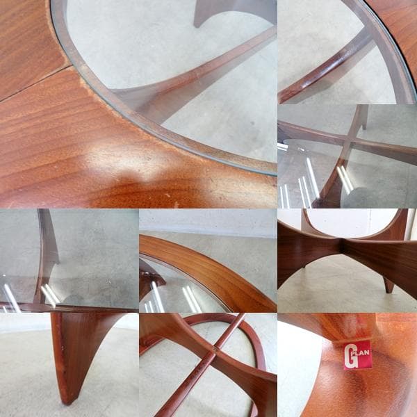 希少■G-PLANイギリスヴィンテージ■コーヒーテーブル■チーク材■レッドラベル