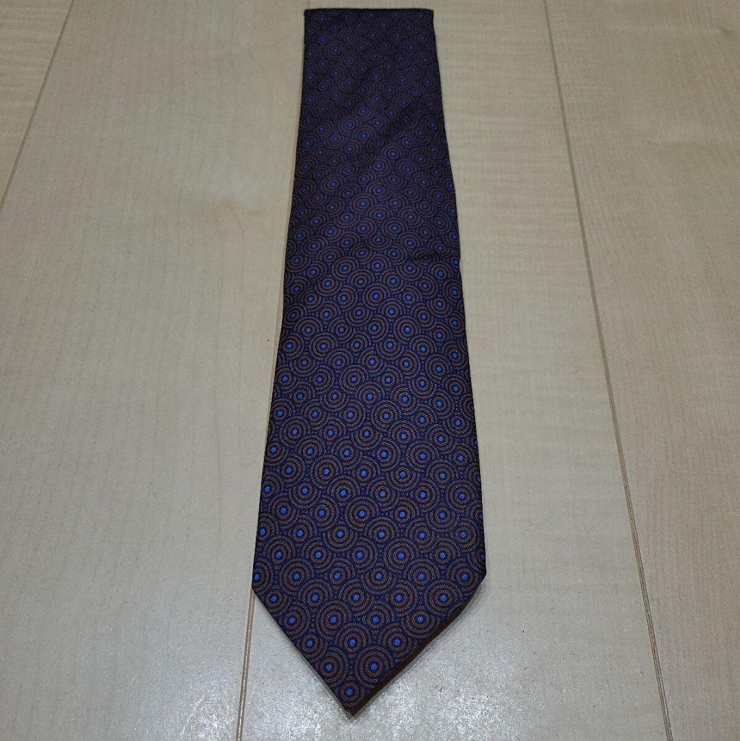 E,MARINELLA★幾何学柄シルクタイ マリネッラ ジオメトリック