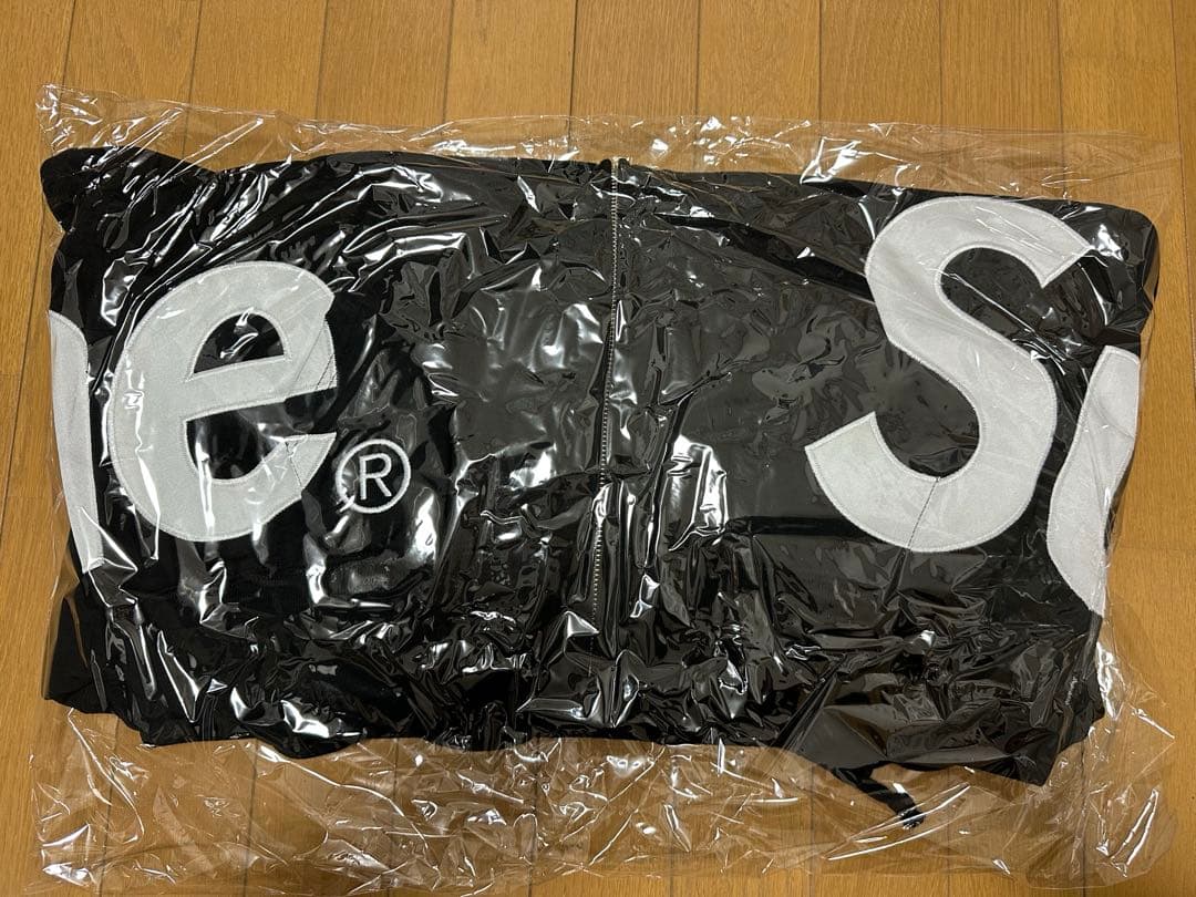 トップス Supreme Big Logo Zip Up Hooded black