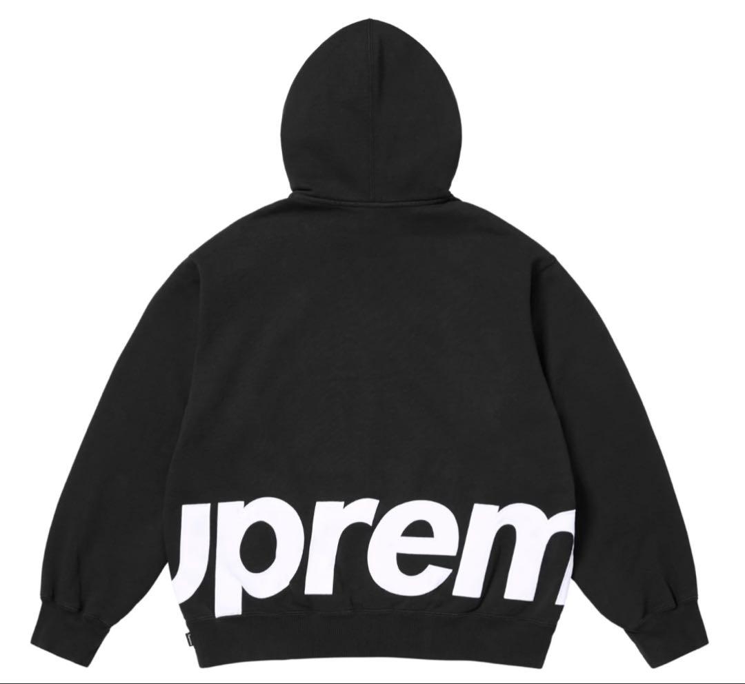トップス Supreme Big Logo Zip Up Hooded black