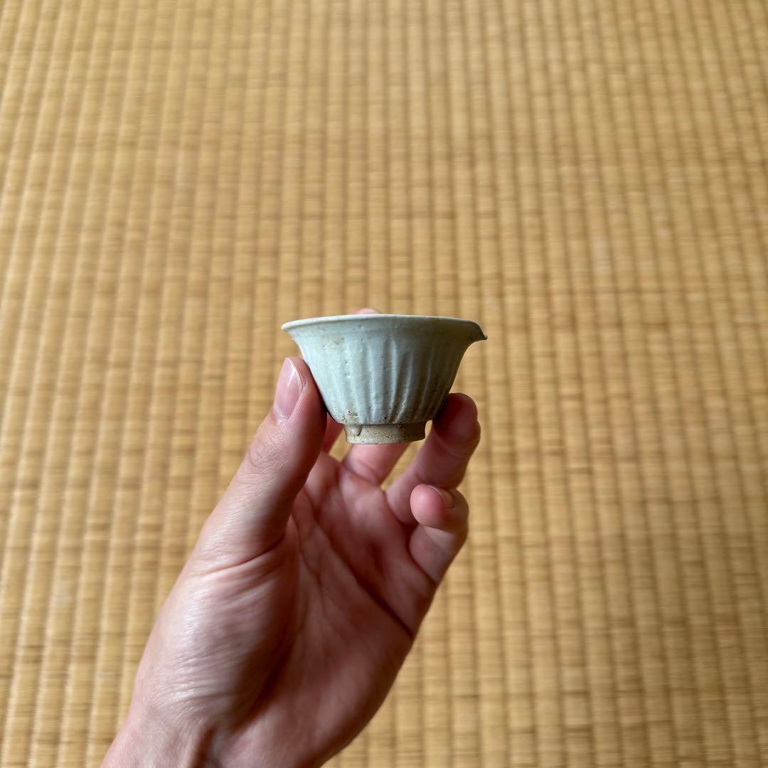 初期伊万里 鎬文 盃 ぐい呑み 江戸時代 陶片 古唐津 古伊万里 古美術