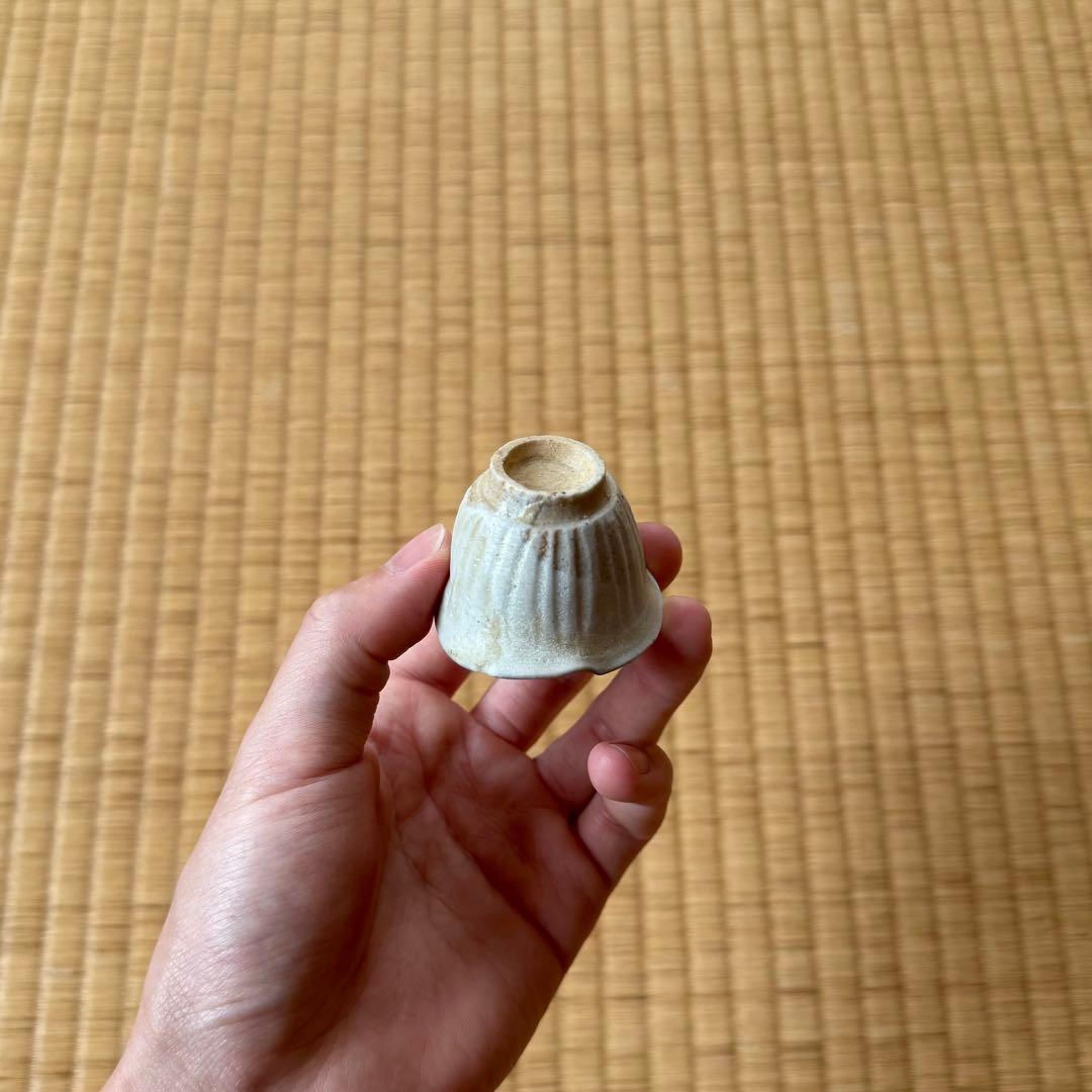 初期伊万里 鎬文 盃 ぐい呑み 江戸時代 陶片 古唐津 古伊万里 古美術